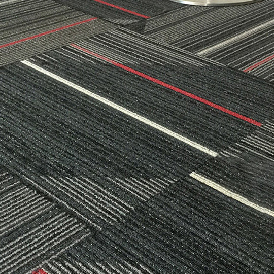 Dark Colour Level Loop Carpet Tile Non-Slip Self-Adhesive Indoor Office Carpet Tiles