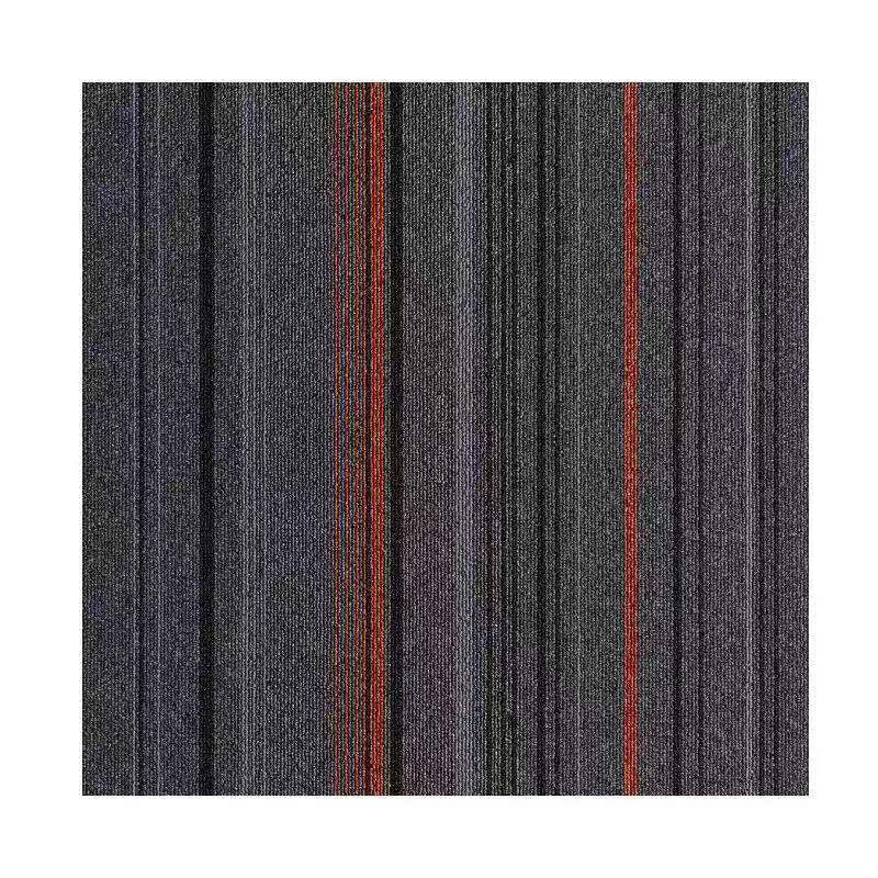 Dark Colour Level Loop Carpet Tile Non-Slip Self-Adhesive Indoor Office Carpet Tiles