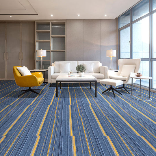 Dark Colour Level Loop Carpet Tile Non-Slip Self-Adhesive Indoor Office Carpet Tiles