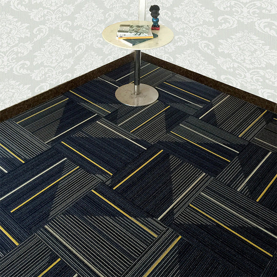 Dark Colour Level Loop Carpet Tile Non-Slip Self-Adhesive Indoor Office Carpet Tiles