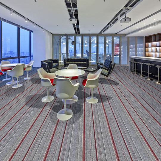 Dark Colour Level Loop Carpet Tile Non-Slip Self-Adhesive Indoor Office Carpet Tiles