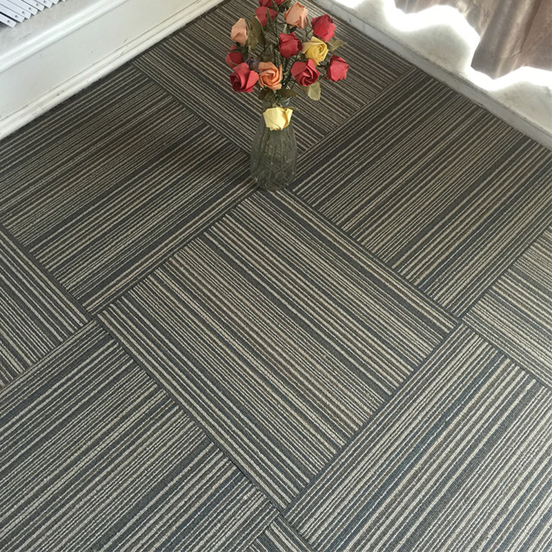 Dark Colour Level Loop Carpet Tile Non-Slip Self-Adhesive Indoor Office Carpet Tiles