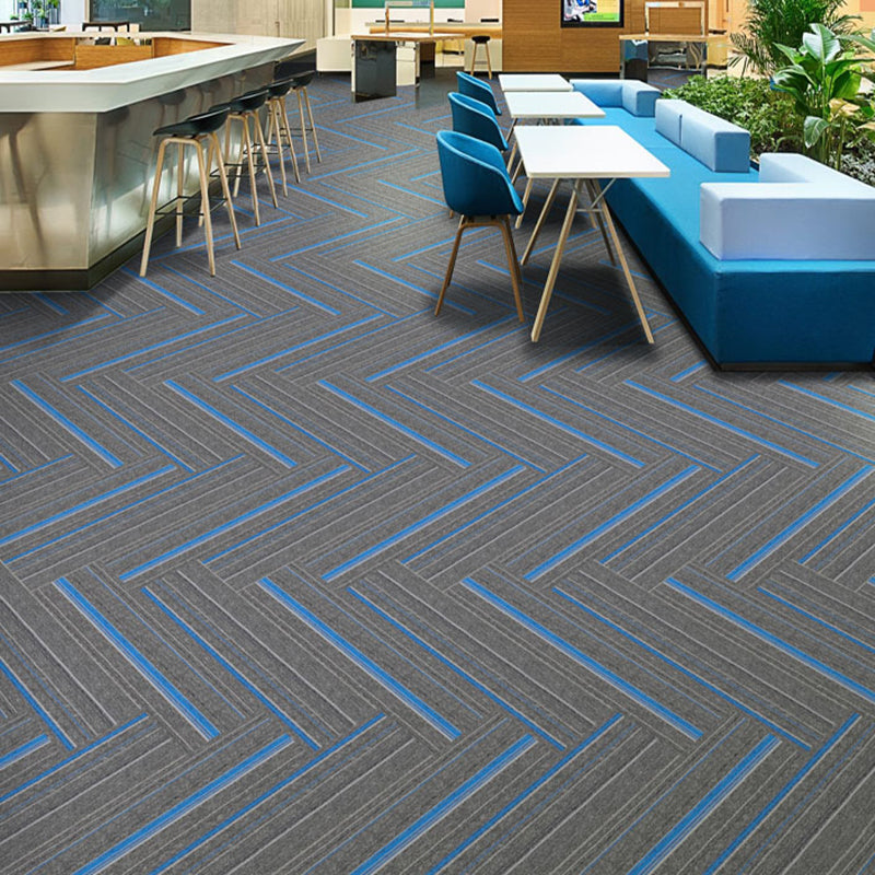 Dark Colour Level Loop Carpet Tile Non-Slip Self-Adhesive Indoor Office Carpet Tiles
