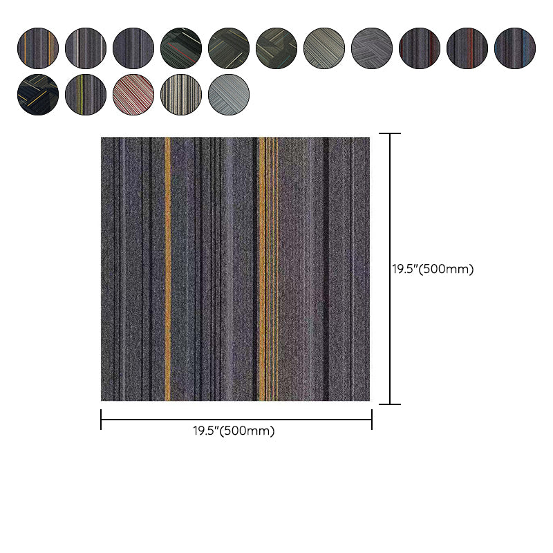 Dark Colour Level Loop Carpet Tile Non-Slip Self-Adhesive Indoor Office Carpet Tiles