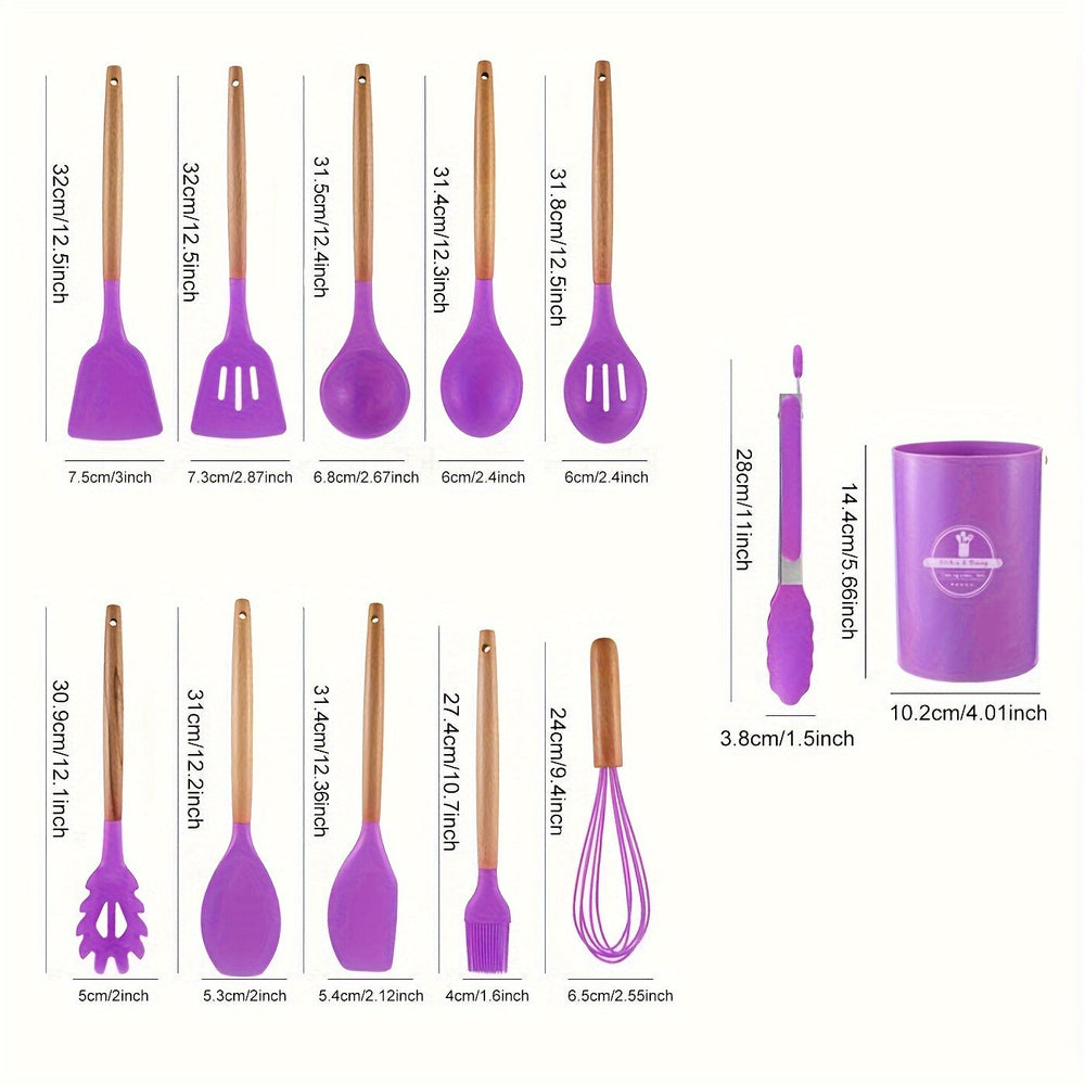 Silicone Kitchen Tools Set – Heat Resistant and Scratch Resistant