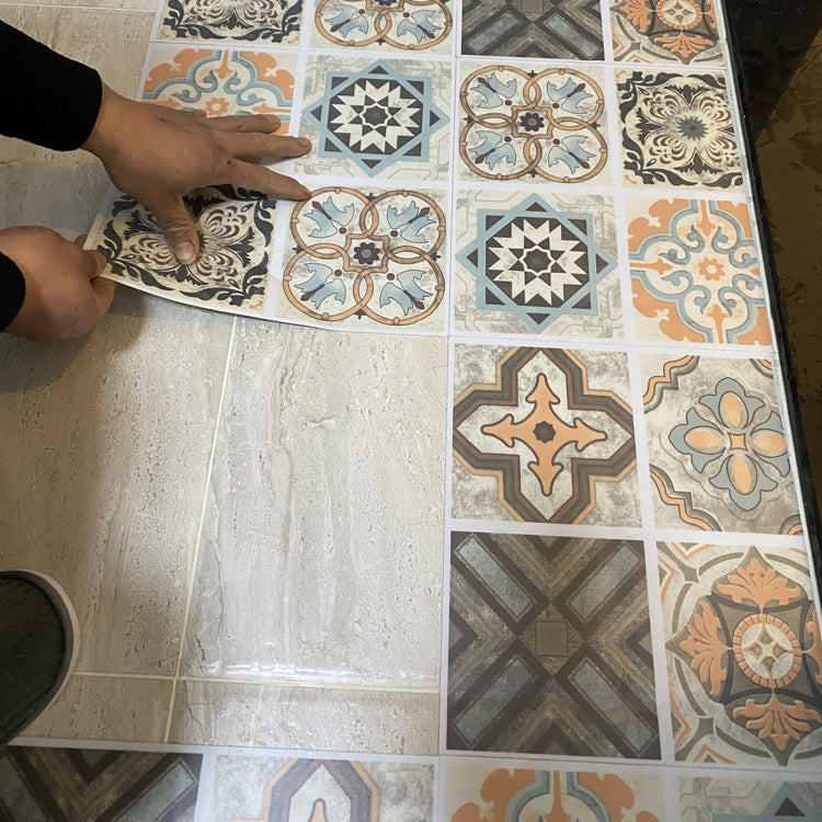 Multi-Tonal Style Peel and Stick Vinyl Plank Flooring with Porcelain Tile Look