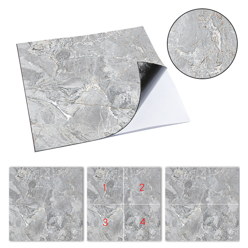 Multi-Tonal Style Peel and Stick Vinyl Plank Flooring with Porcelain Tile Look