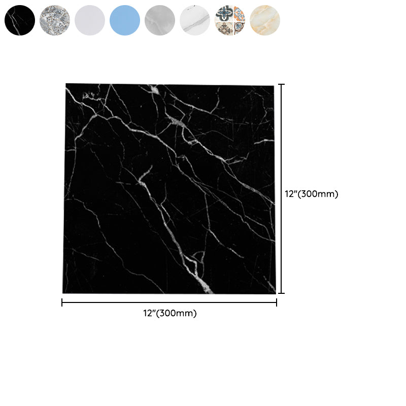 Multi-Tonal Style Peel and Stick Vinyl Plank Flooring with Porcelain Tile Look