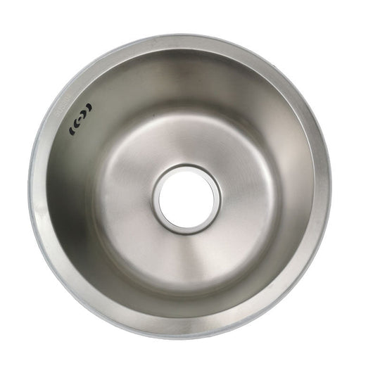 Round Stainless Steel Built-in Sink with Basket Strainer