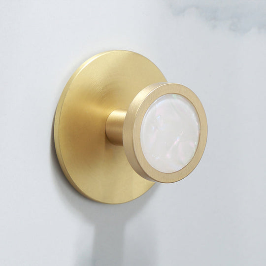 Polished Brass Bathroom Accessory Set with Marble Hardware