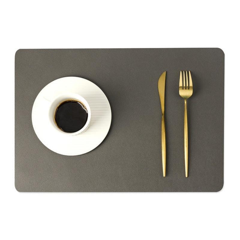 Modern Rectangular Waterproof PU Leather Place Mats