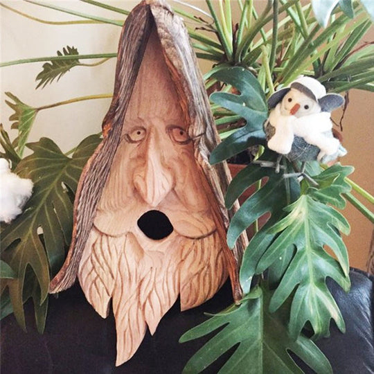 Handcrafted Bird Tree with Happy Spirit Design