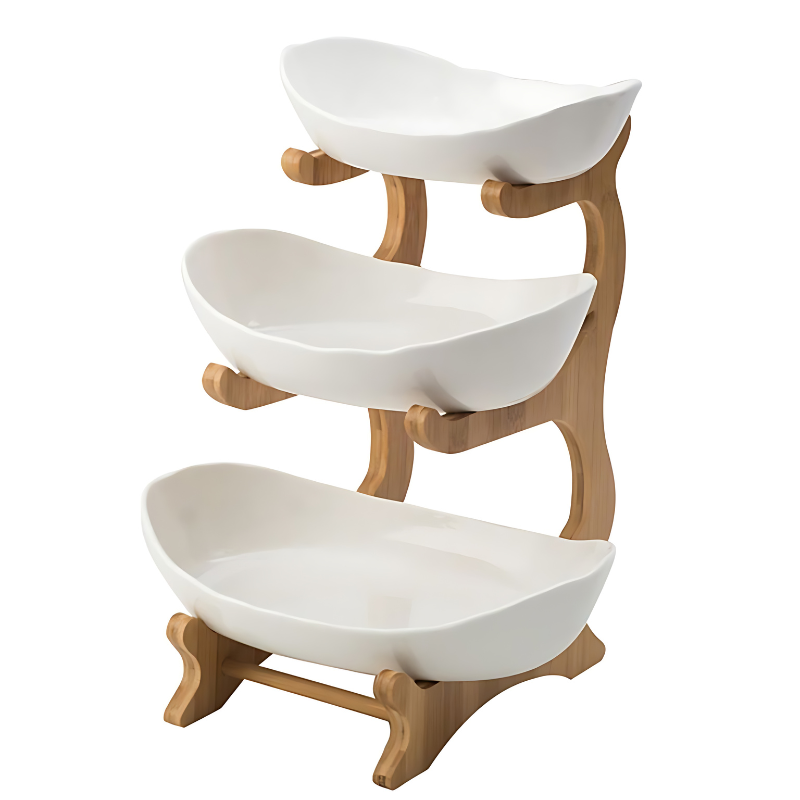 Three-Tier Plastic Fruit Bowl