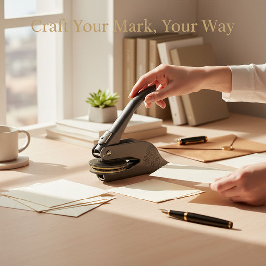 Custom Library Embosser - Personalised Stamp - Elegant Design