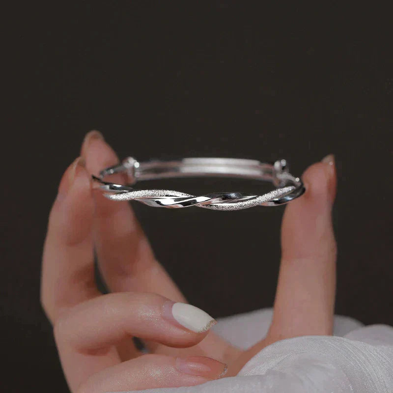 Stylish Silver Woven Bracelet