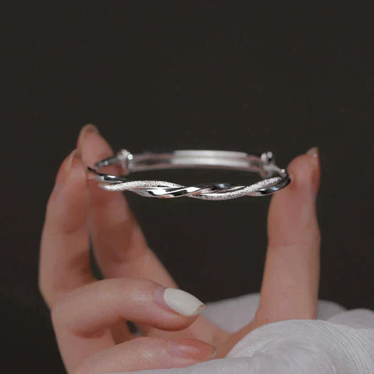Stylish Silver Woven Bracelet