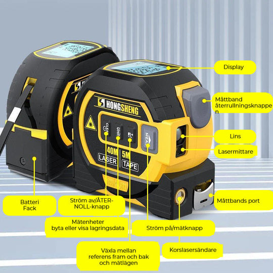 3-in-1 Infrared Laser Band Measurement Tool