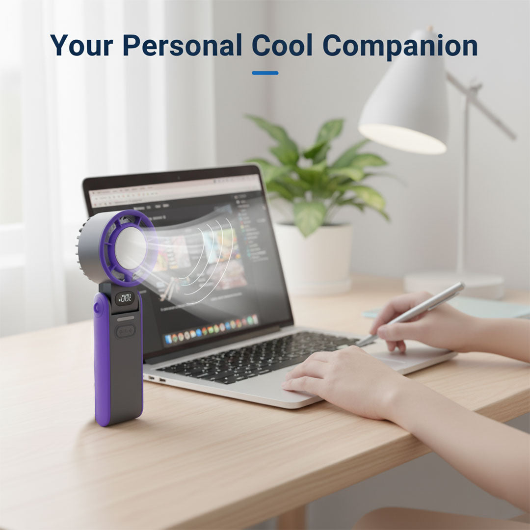 Mini Handheld Fan - Rechargeable - Folding Design