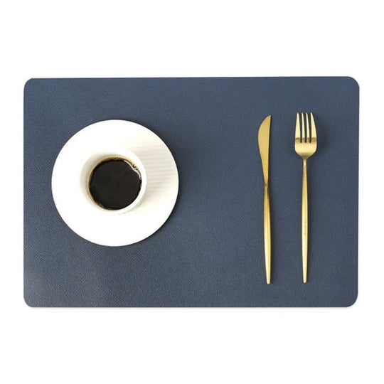 Modern Rectangular Waterproof PU Leather Place Mats