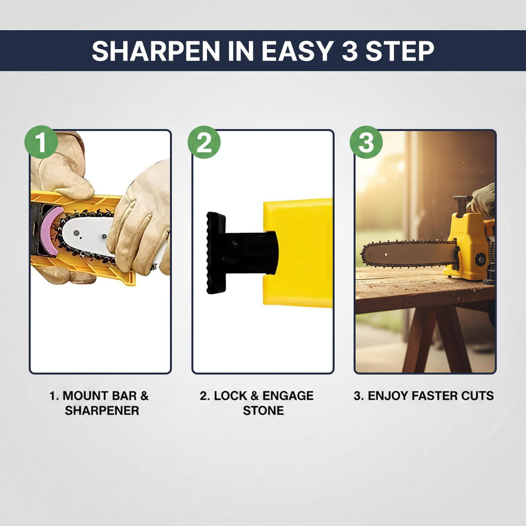 Chainsaw Sharpener - Blade Holder - Stone Attachment