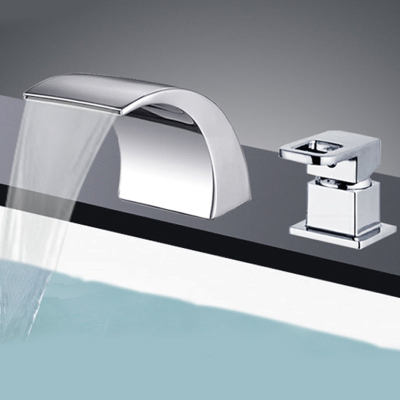 Modern Brass Roman Bathtub Faucet with Waterfall Spout