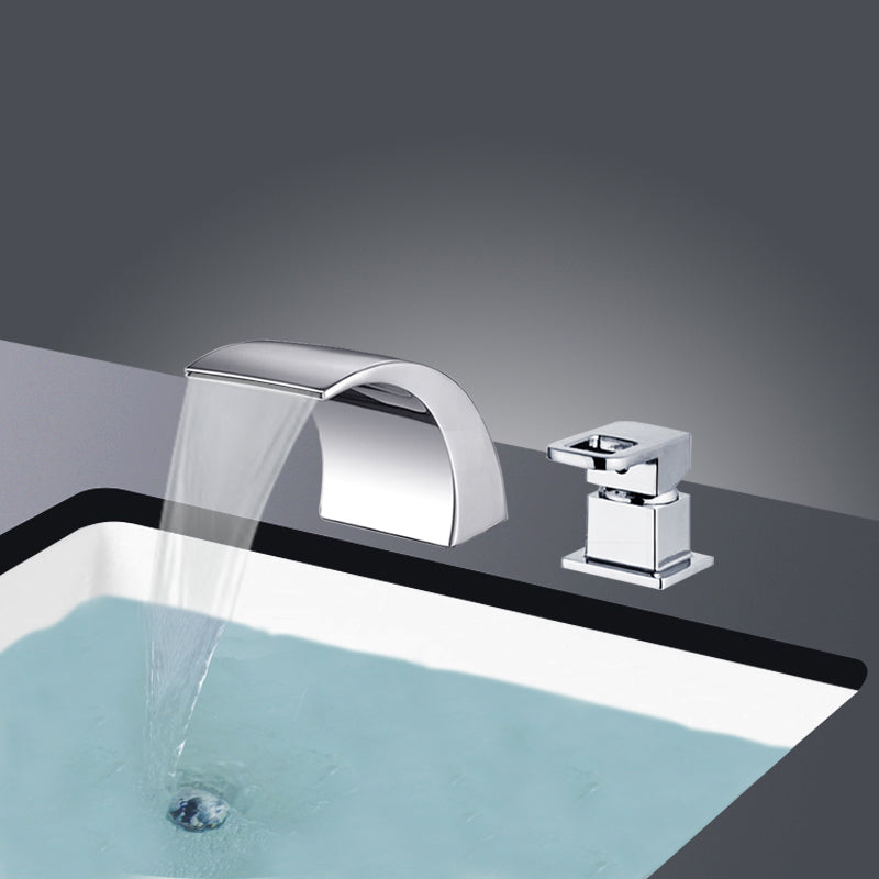 Modern Brass Roman Bathtub Faucet with Waterfall Spout