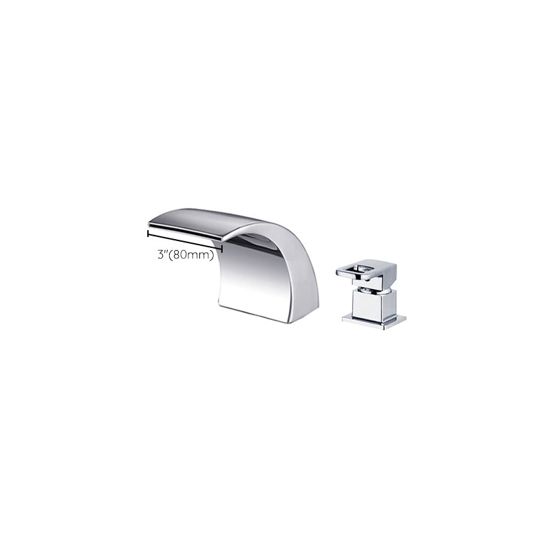Modern Brass Roman Bathtub Faucet with Waterfall Spout