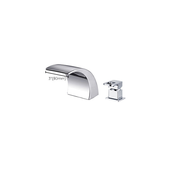 Modern Brass Roman Bathtub Faucet with Waterfall Spout