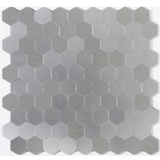 Modern Tile Peel & Stick Metal Mosaic Hexagon Subway Tile