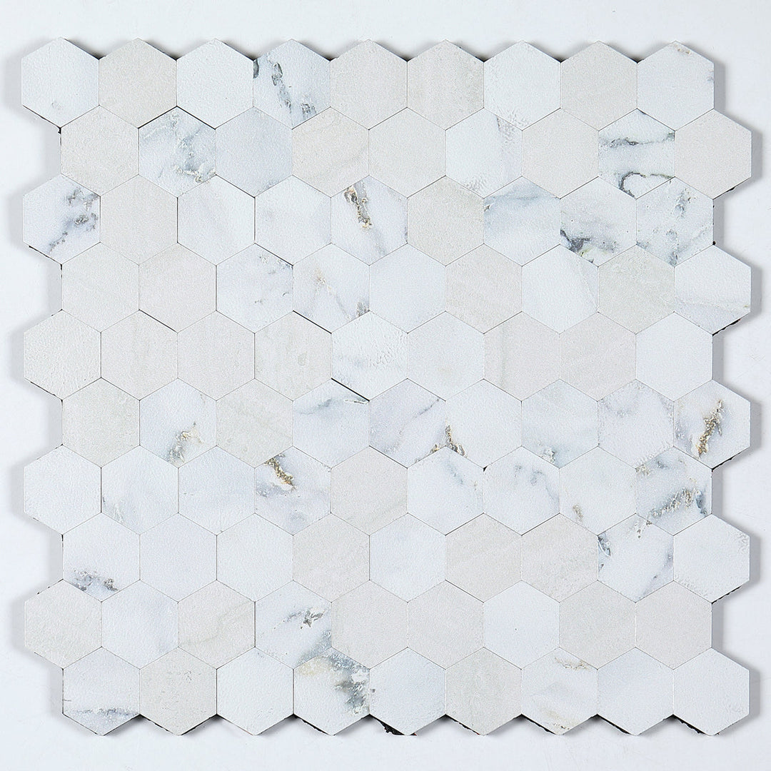 Modern Tile Peel & Stick Metal Mosaic Hexagon Subway Tile