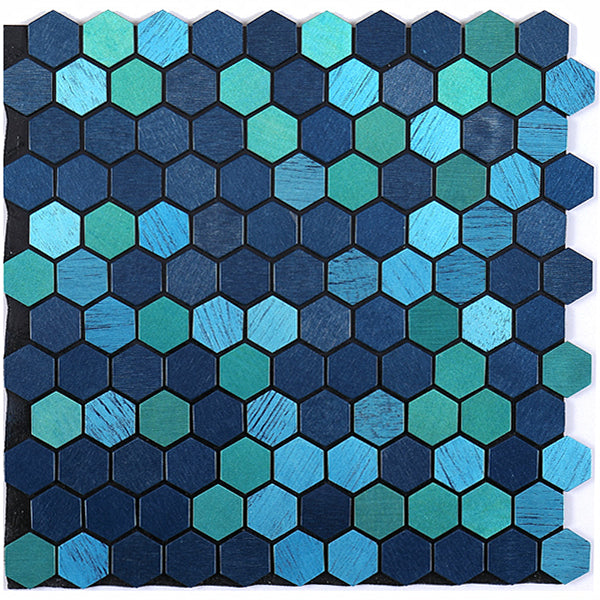 Modern Tile Peel & Stick Metal Mosaic Hexagon Subway Tile
