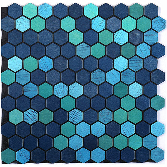 Modern Tile Peel & Stick Metal Mosaic Hexagon Subway Tile