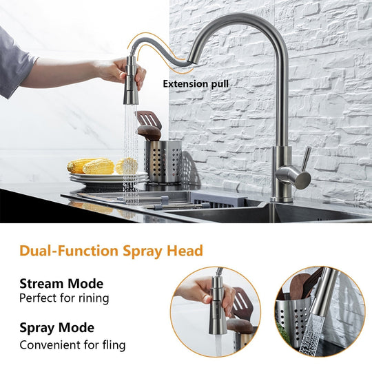 Pull-Out Kitchen Tap with Sensor