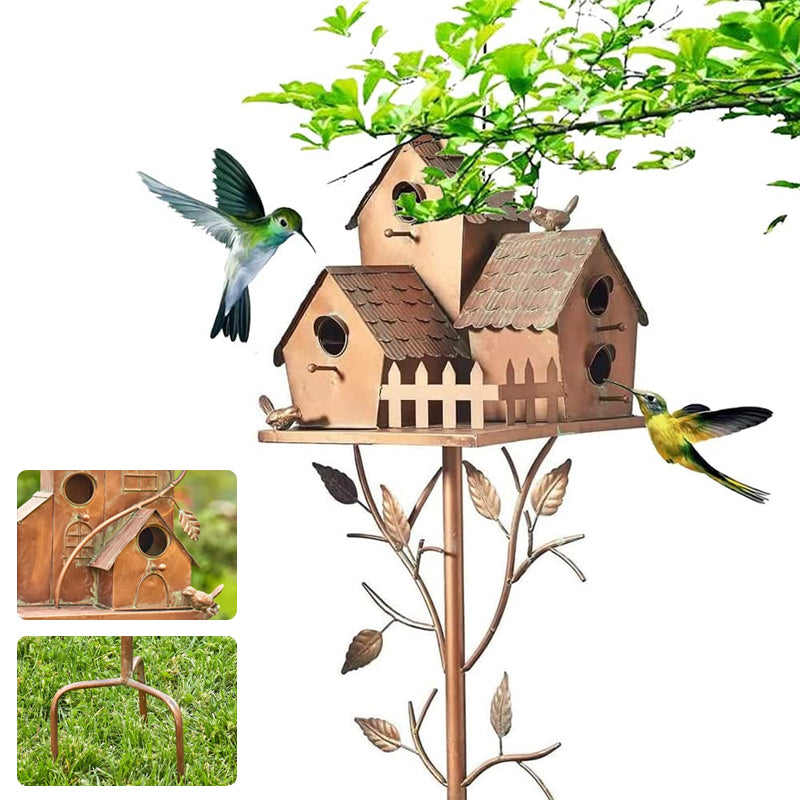 Garden Birdhouse Stakes