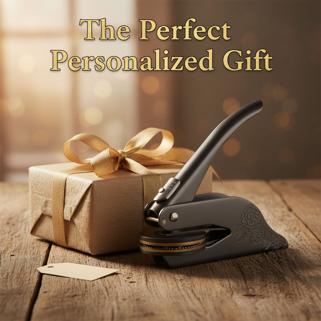 Custom Library Embosser - Personalised Stamp - Elegant Design