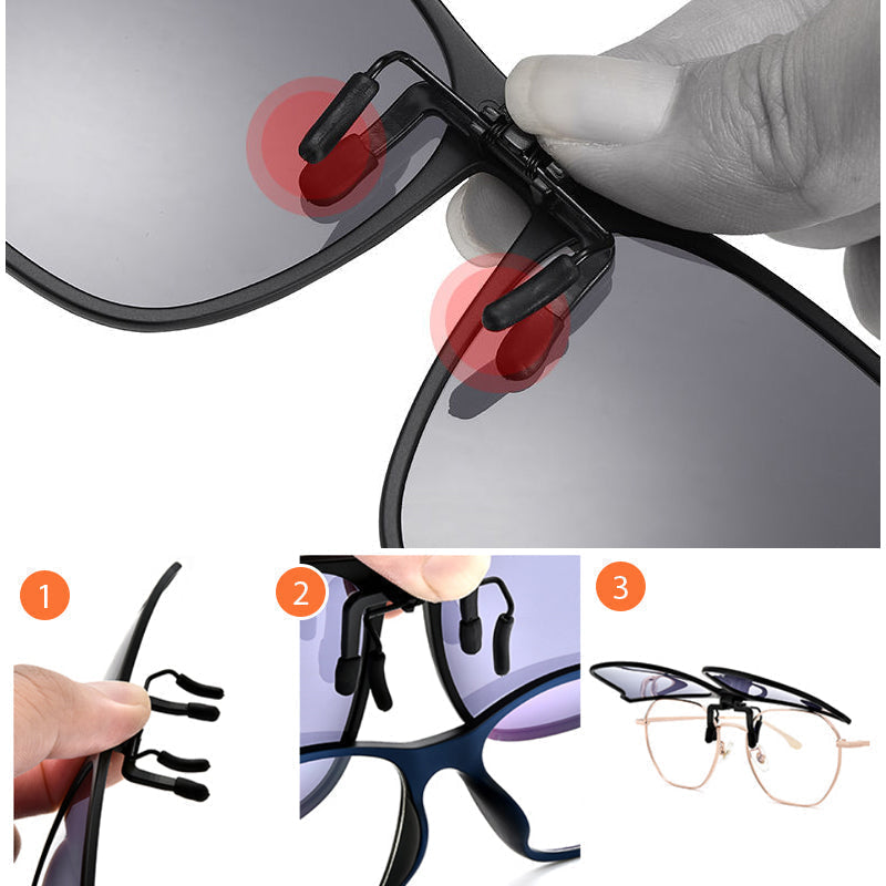 Polarised Clip-On Folding Sunglasses