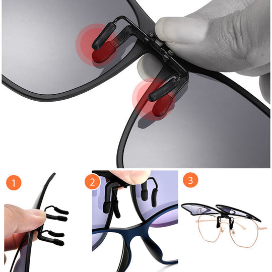 Polarised Clip-On Folding Sunglasses