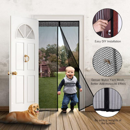 Magnetic Fly Screen Door with Velcro Closure