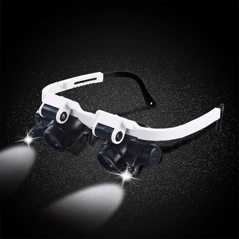 Magnifying Glasses with LED Lamps for Dual Eyes