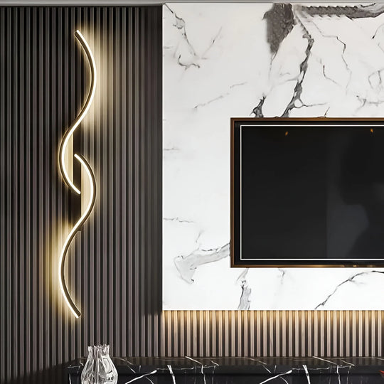 Contemporary Curved Wall Light for Indoor Ambient Lighting