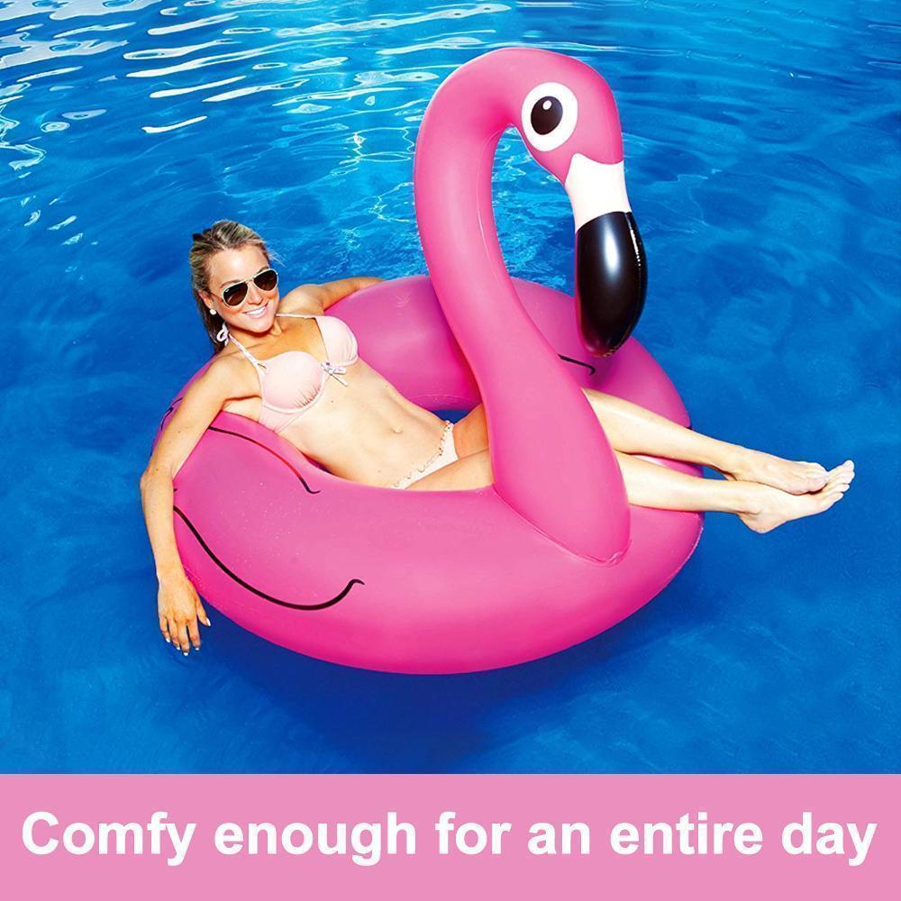 Inflatable Flamingo Pool Swimming Ring