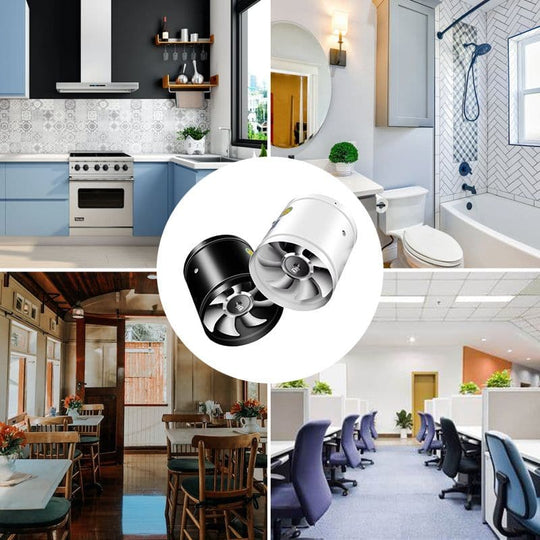 Powerful Quiet Exhaust Fan – Enhance Air Quality and Eliminate Smoke and Odors for Kitchen and Office