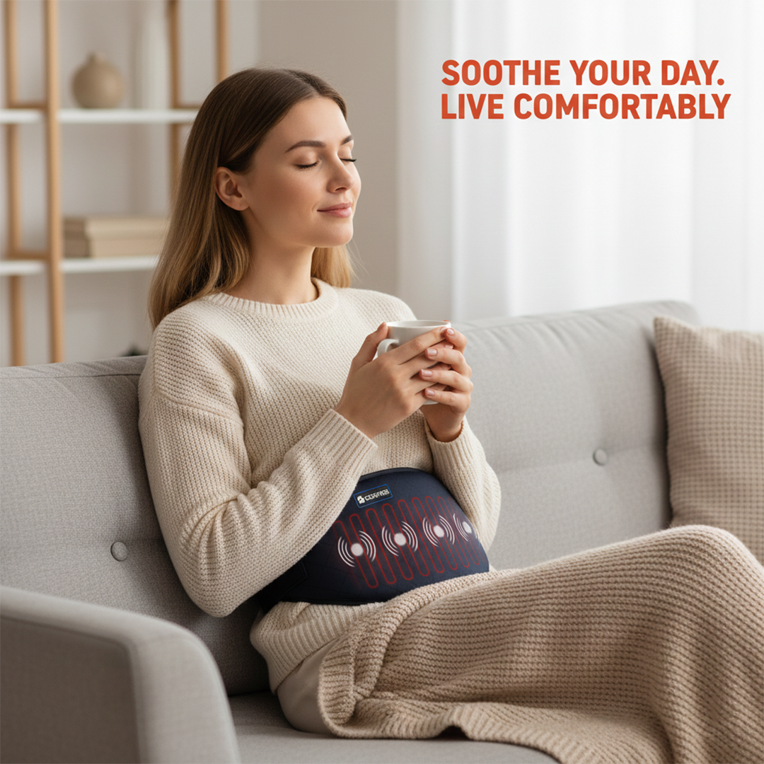 Heating Pad - Adjustable Strap - Vibration Support