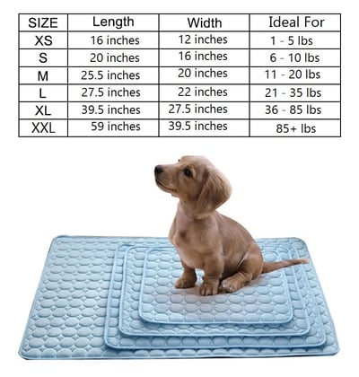Cooling Mat for Pets with Non-Toxic Self-Cooling Gel