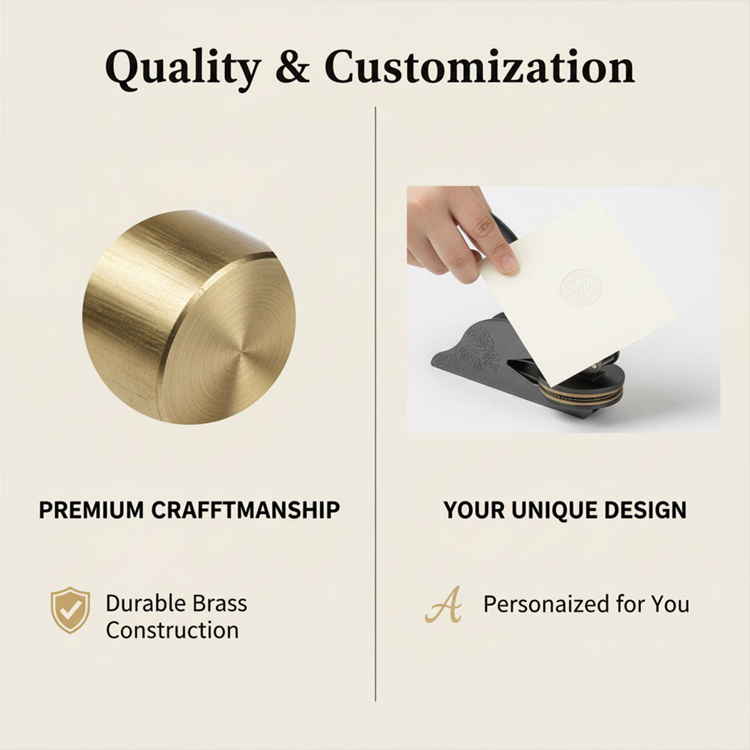Custom Library Embosser - Personalised Stamp - Elegant Design