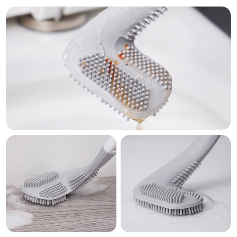 Longer Grip Flexible Silicone Golf Toilet Brush