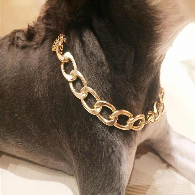 Thick Golden Chain Pet Safety Collar