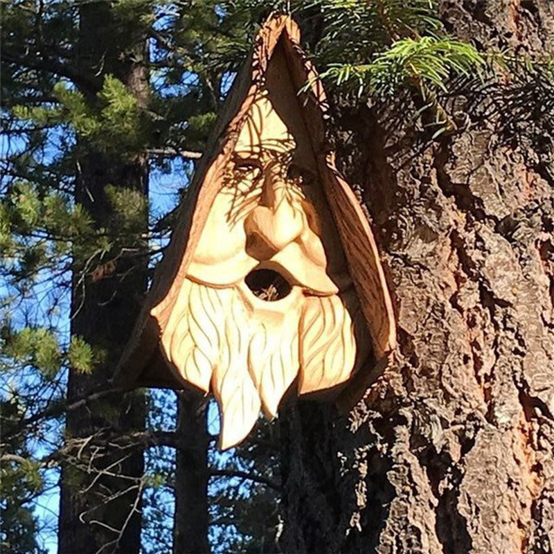 Handcrafted Bird Tree with Happy Spirit Design