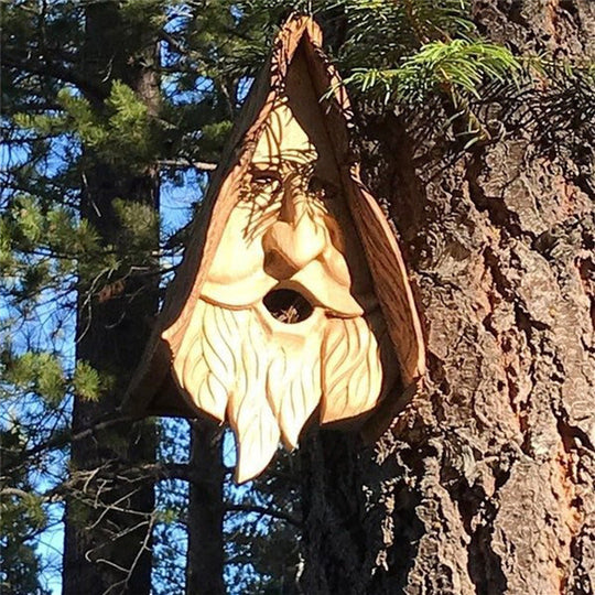Handcrafted Bird Tree with Happy Spirit Design