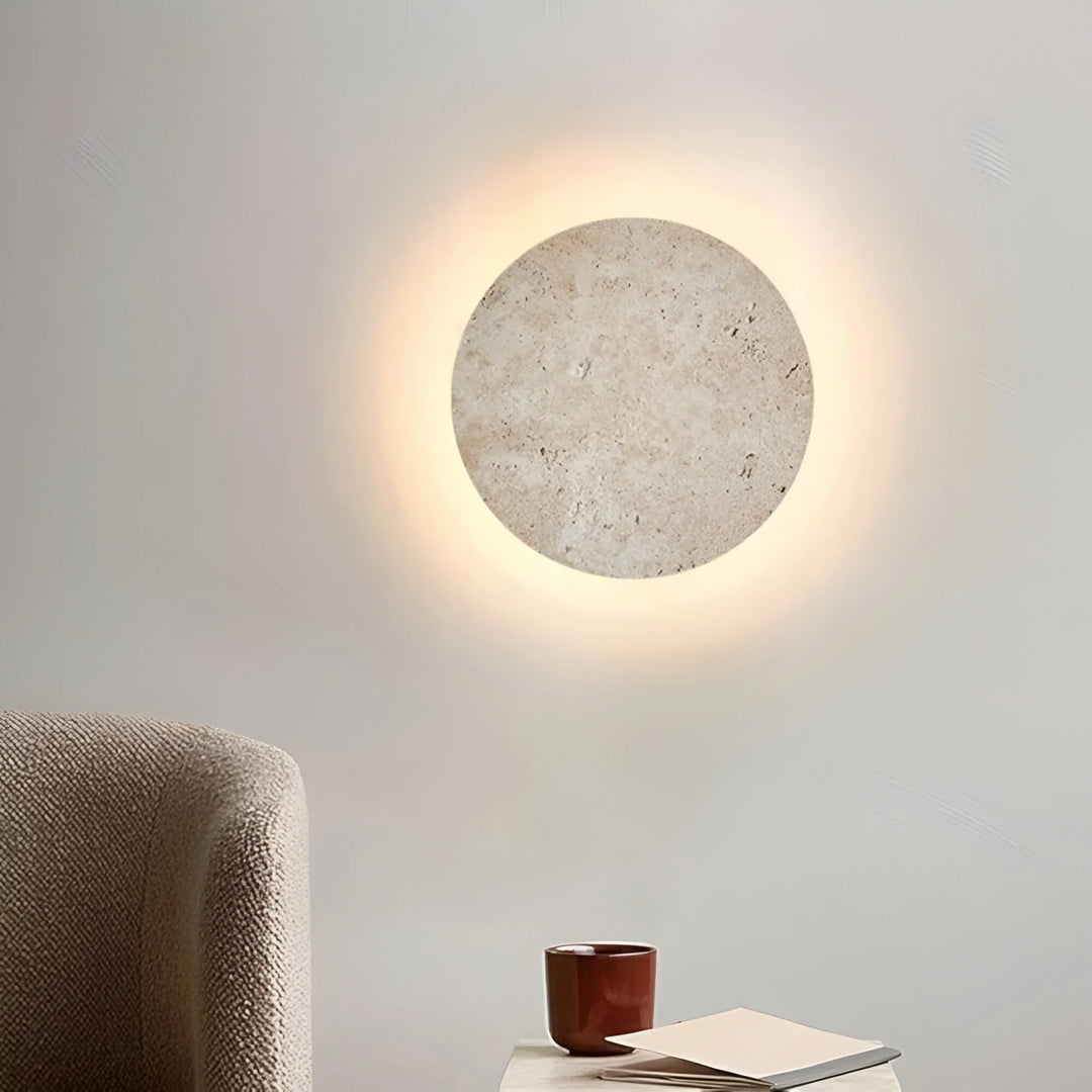 Round Stone Wall Light